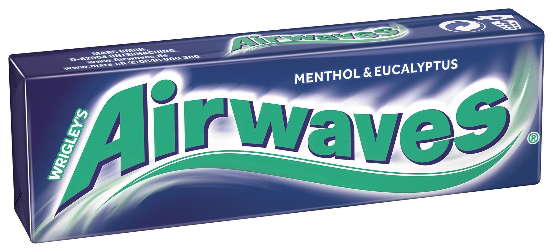 Wrigley Airwaves Menthol & Eucalyptus - 30 x 12er Packung
