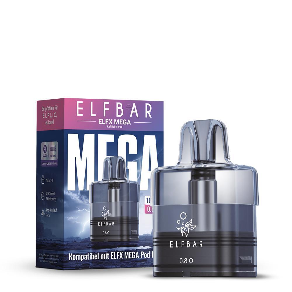 ElfBar ELFX Mega Leer Pod 10ml 0,8 Ohm - 10x1 Leerpods für ELFX Systeme