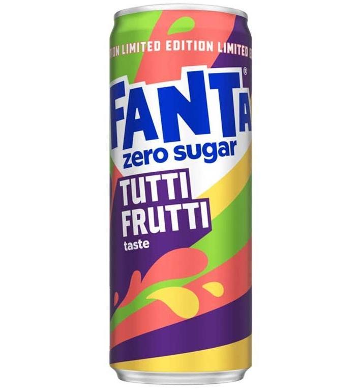 Fanta Tutti Frutti Zero Edition 24x0,33l Dosen - Zuckerfreies Erfrischungsgetränk