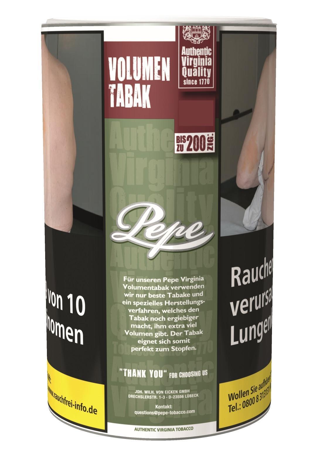 Pepe Rich Green Volumen Tabak - 83g Dose