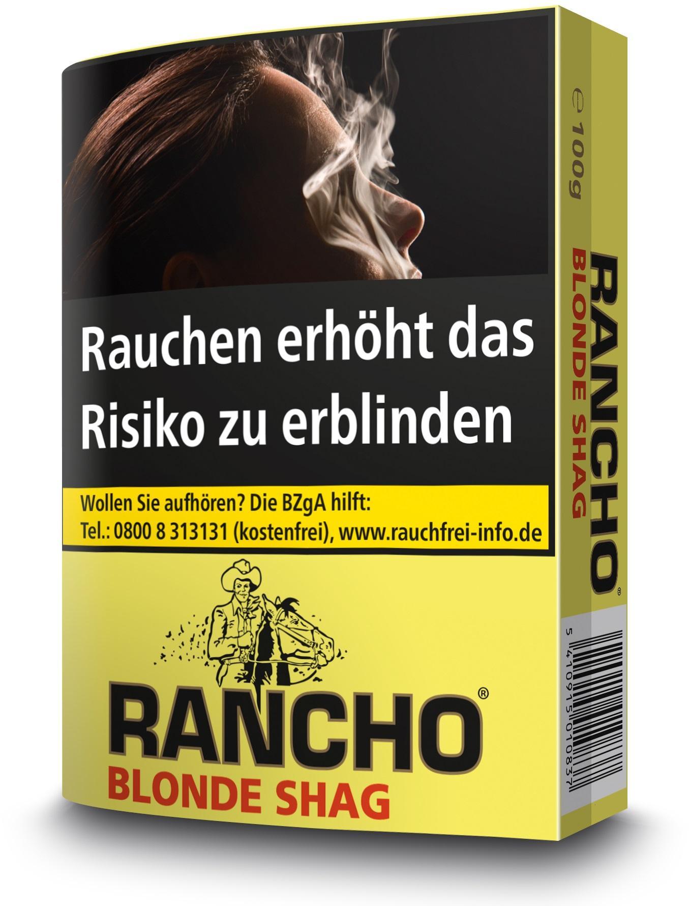 Rancho Blonde Shag 5 x 100g á 15,30 EUR - milder Feinschnitt-Tabak im Pouch