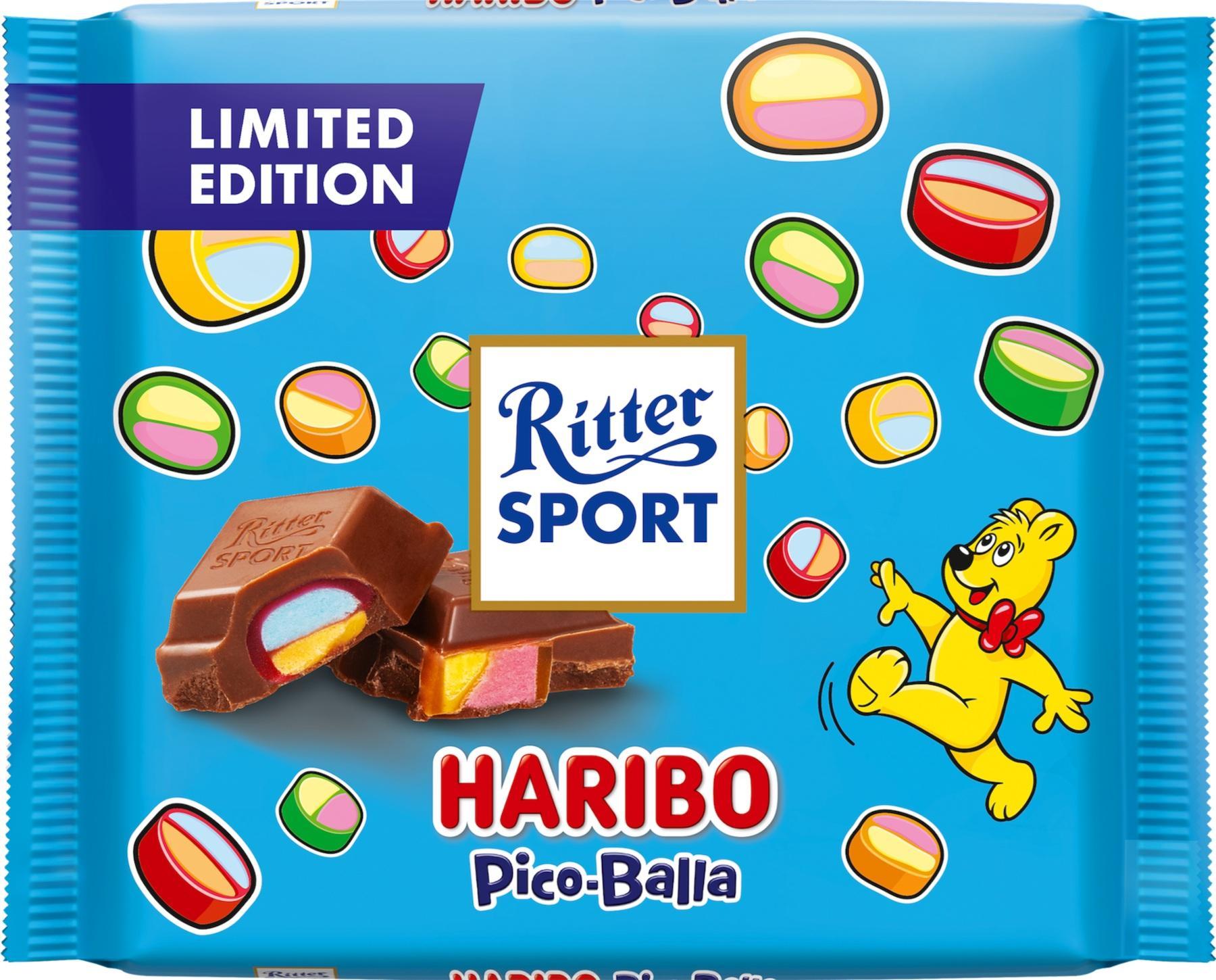 Ritter Sport HARIBO Pico-Balla Vollmilchschokolade - 100g Tafel