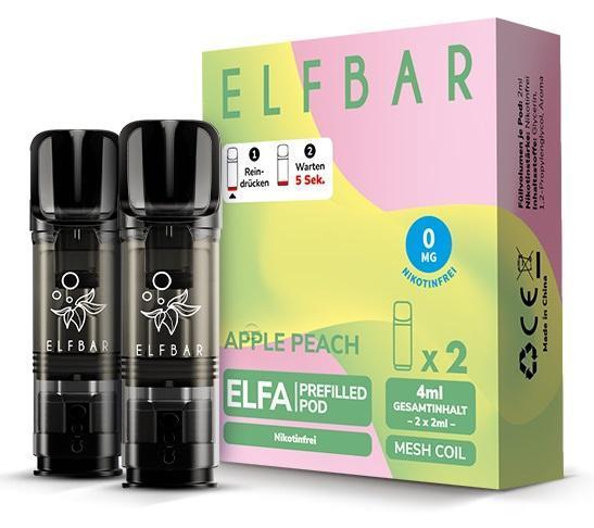 ElfBar ELFA Pods 0mg Apple Peach - 10 x 2 Pods