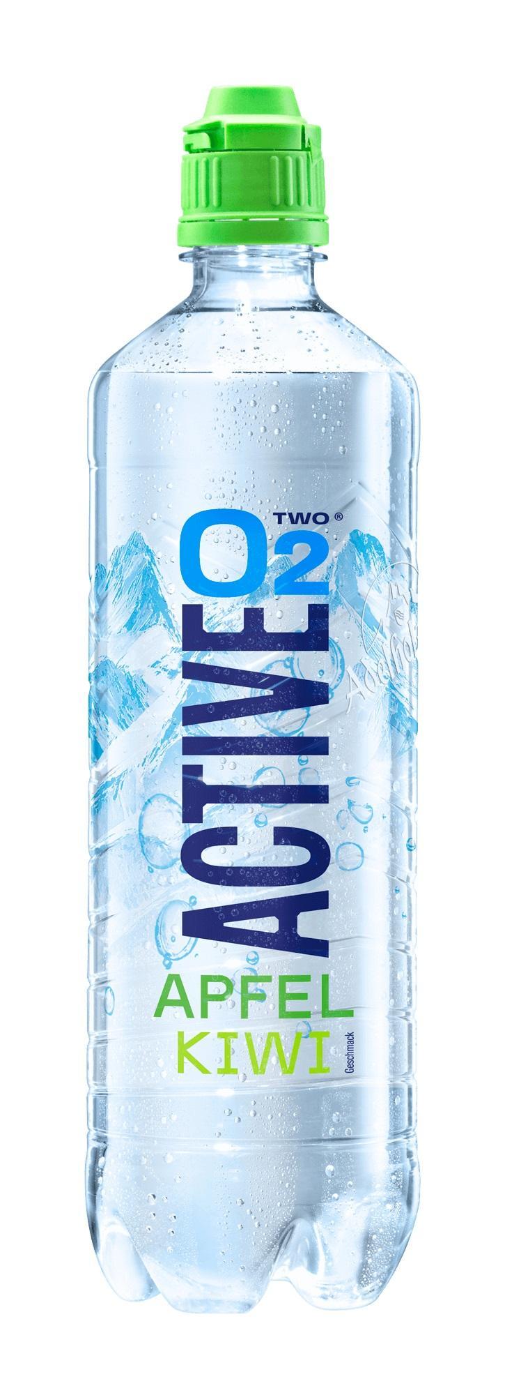 Active O2 Apfel Kiwi - 8 x 0,75l Flasche