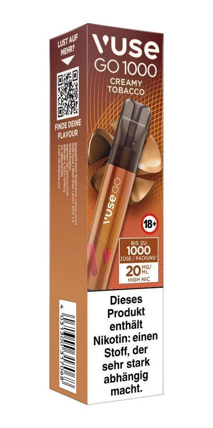 Vuse GO 1000 Creamy Tobacco 20 mg/ml - 1 Einweg Vape