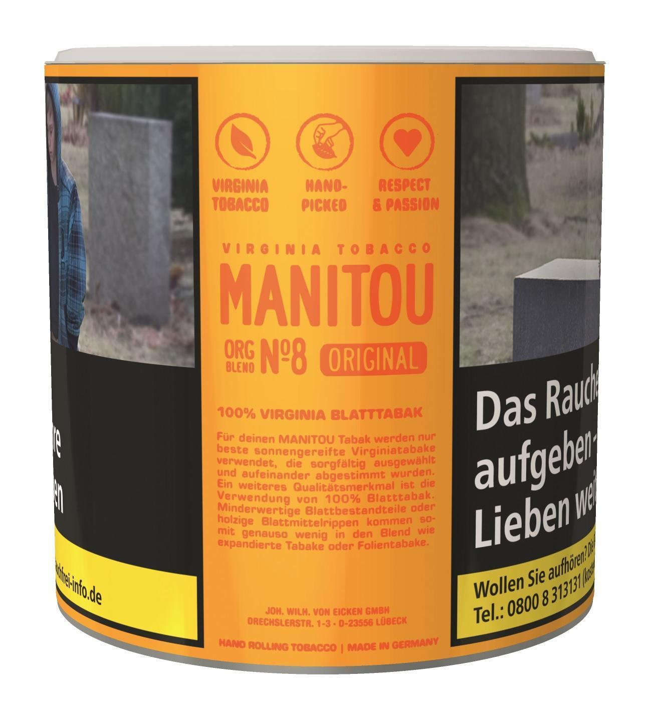 Manitou Virginia No. 8 Tabak - 60g Dose 