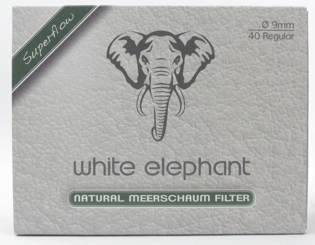 Meerschaumfilter White Elephant 9mm - 1 x 40 Stück