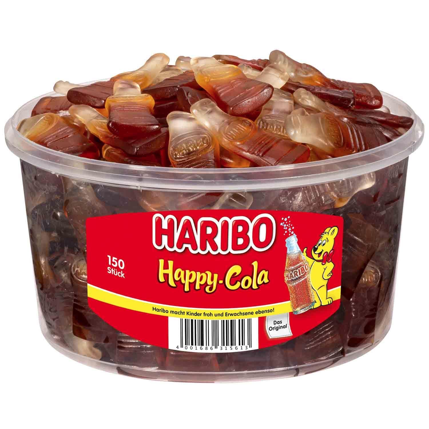 Haribo Happy Colafläschchen - 150 Stück in der Dose