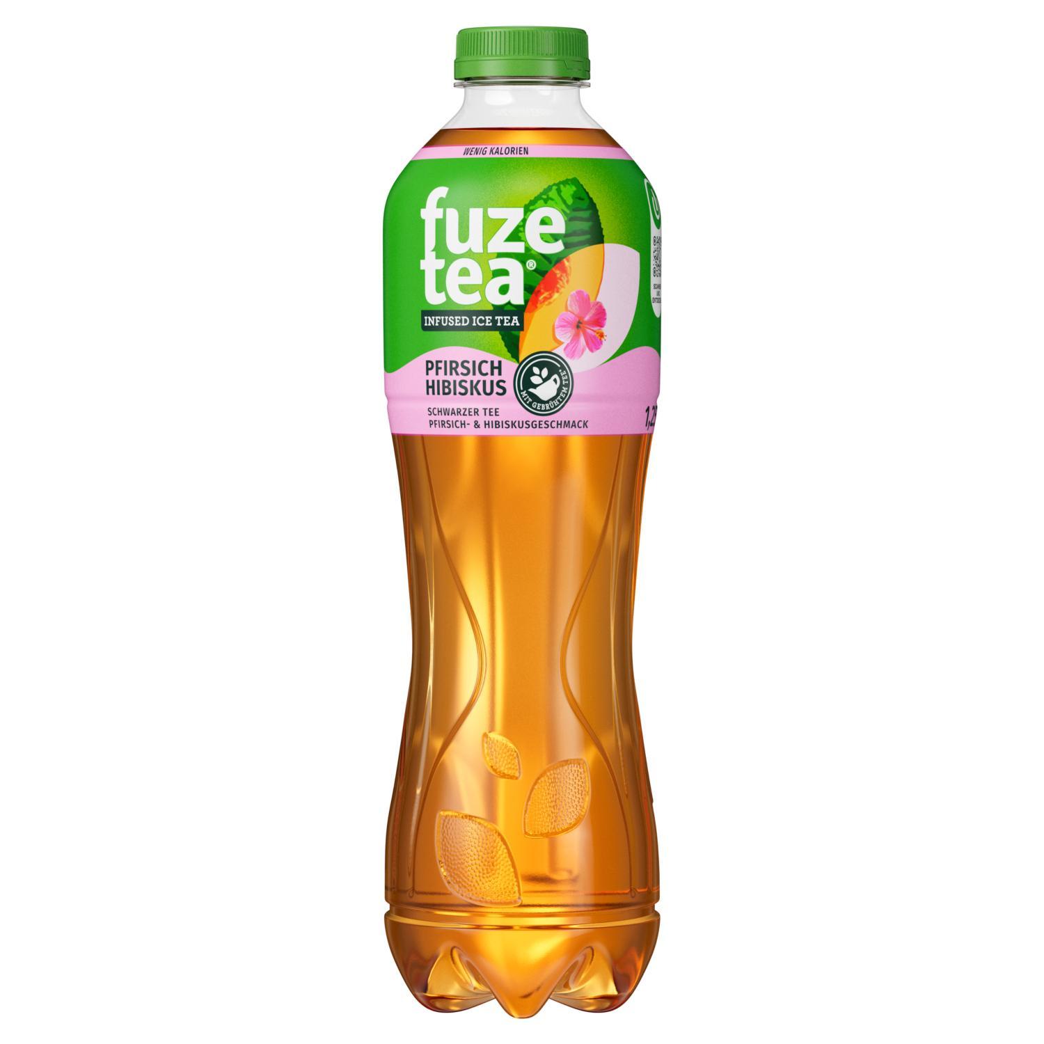 Fuze Tea Schwarzer Tee Pfirsich Hibiskus - 6 x 1,25l Flasche