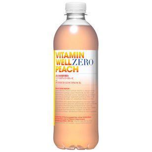Vitamin Well Zero Peach 12x0,5l Flasche, Zuckerfreies Vitamingetränk mit Pfirsichgeschmack