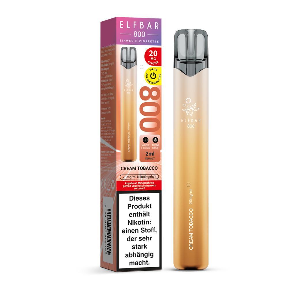 ElfBar 800 Cream Tobacco 20mg - 1 x 10 Stück