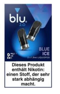 blu 2.0 Pods Blue Ice 9 mg - 2er Packung