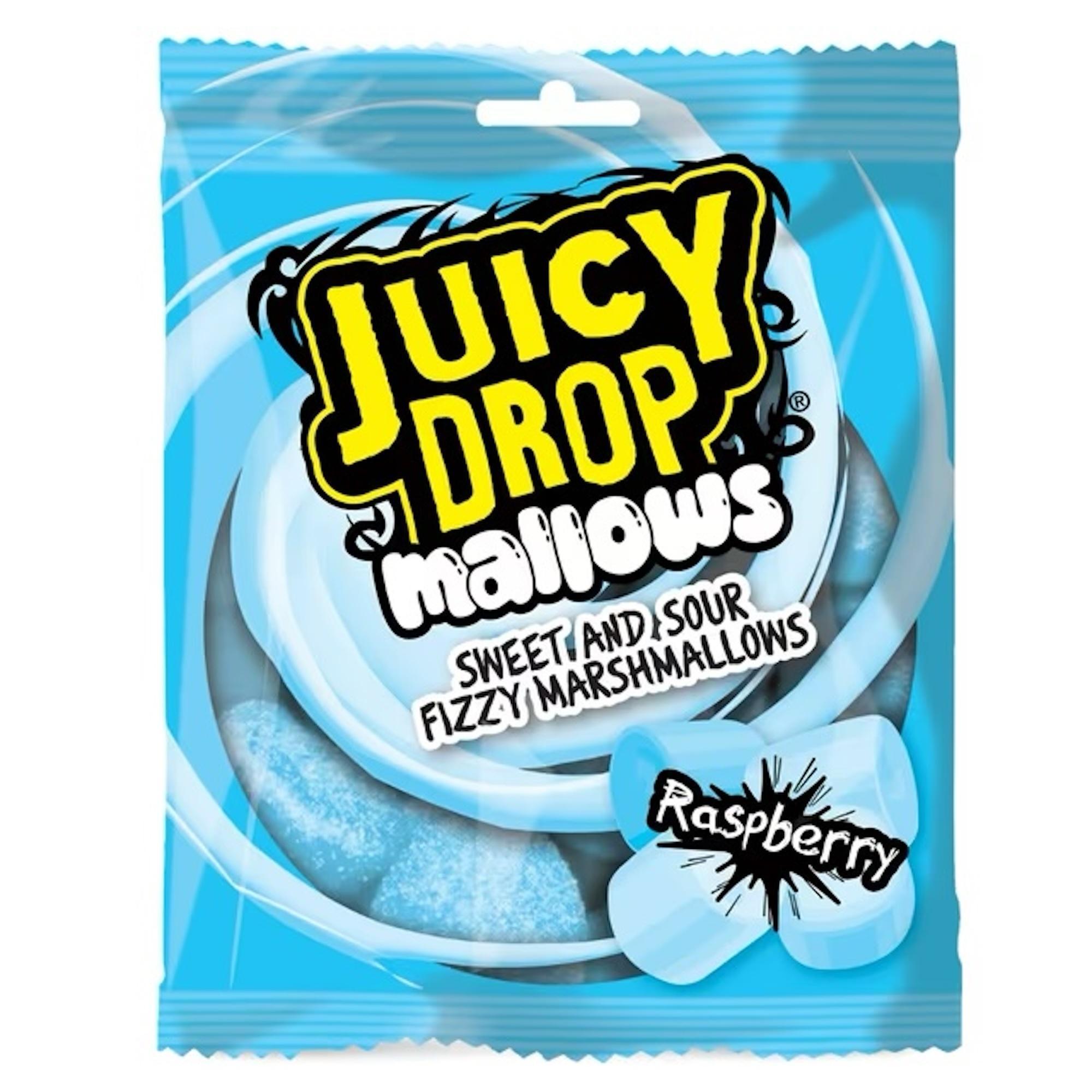 Juicy Drop fizzy Mallows Sour Raspberry - 20 x 100g Beutel