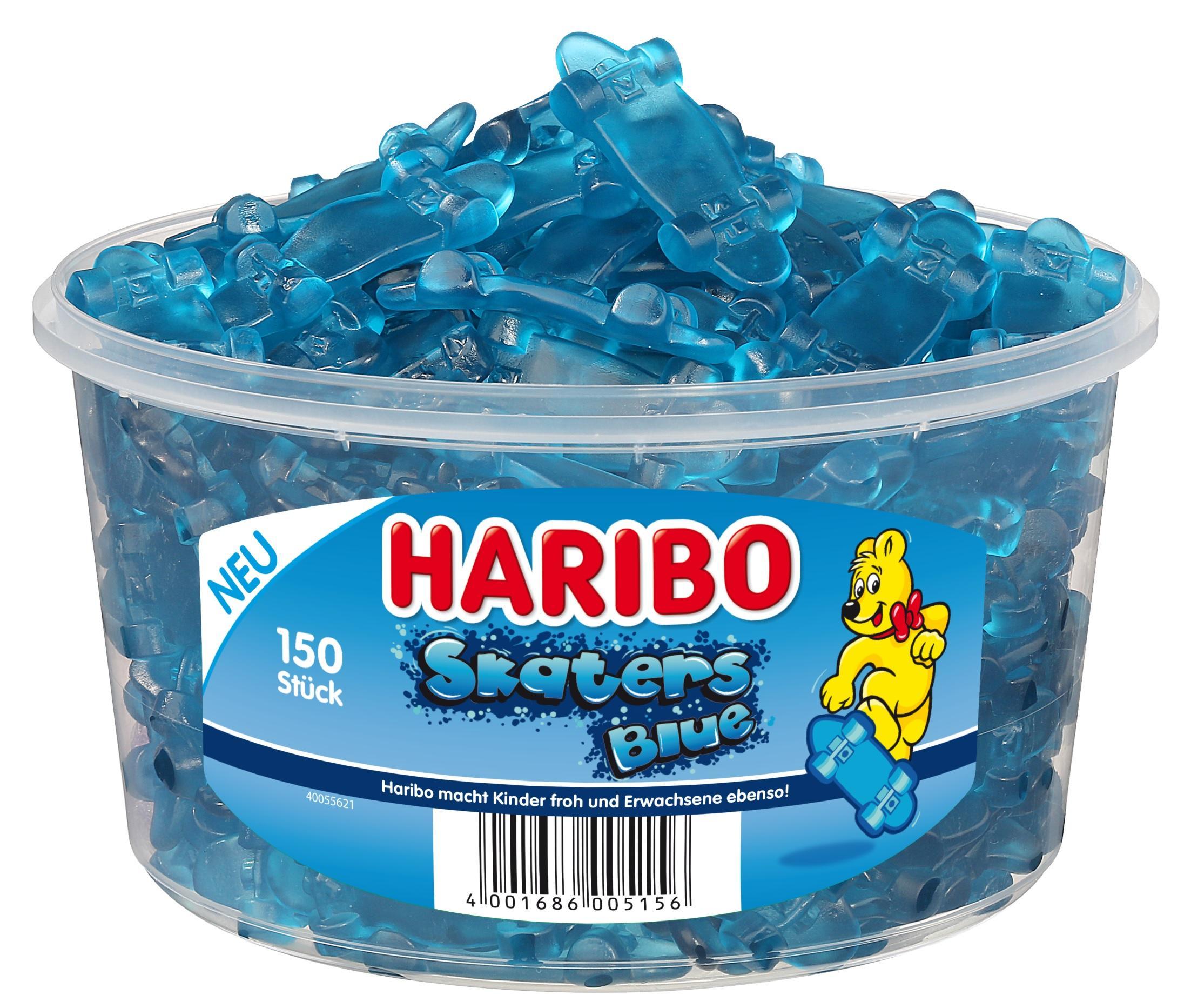 Haribo Skaters Blue - 150 Stück in der Dose