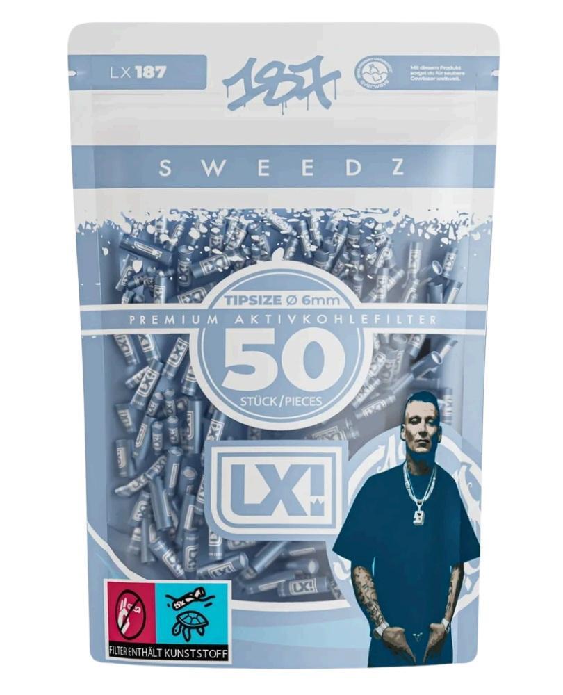 187 Sweedz Aktivkohlefilter 6mm von LX - 10 x 50 Filter