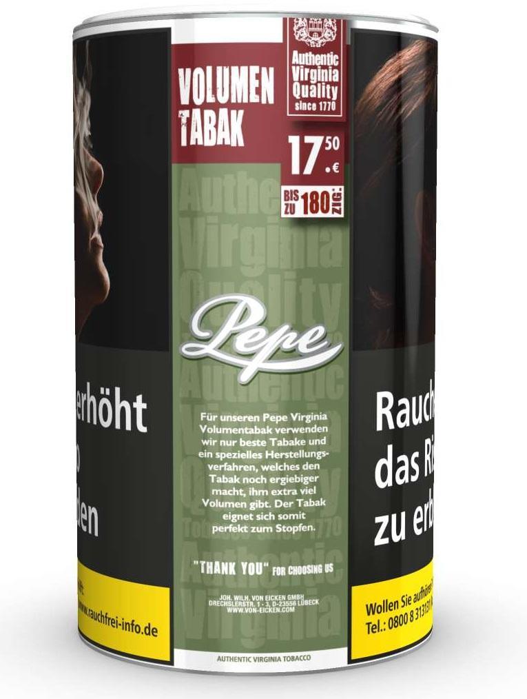 Pepe Rich Green Volumen Tabak - 80g Dose