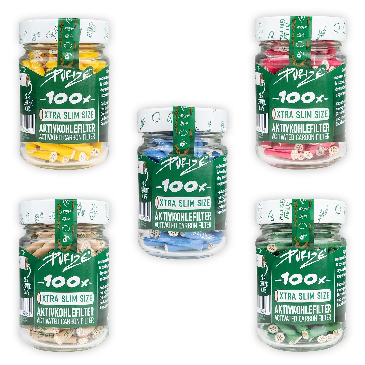 Purize Aktivkohlefilter 6mm 10×100 Filter im Glas