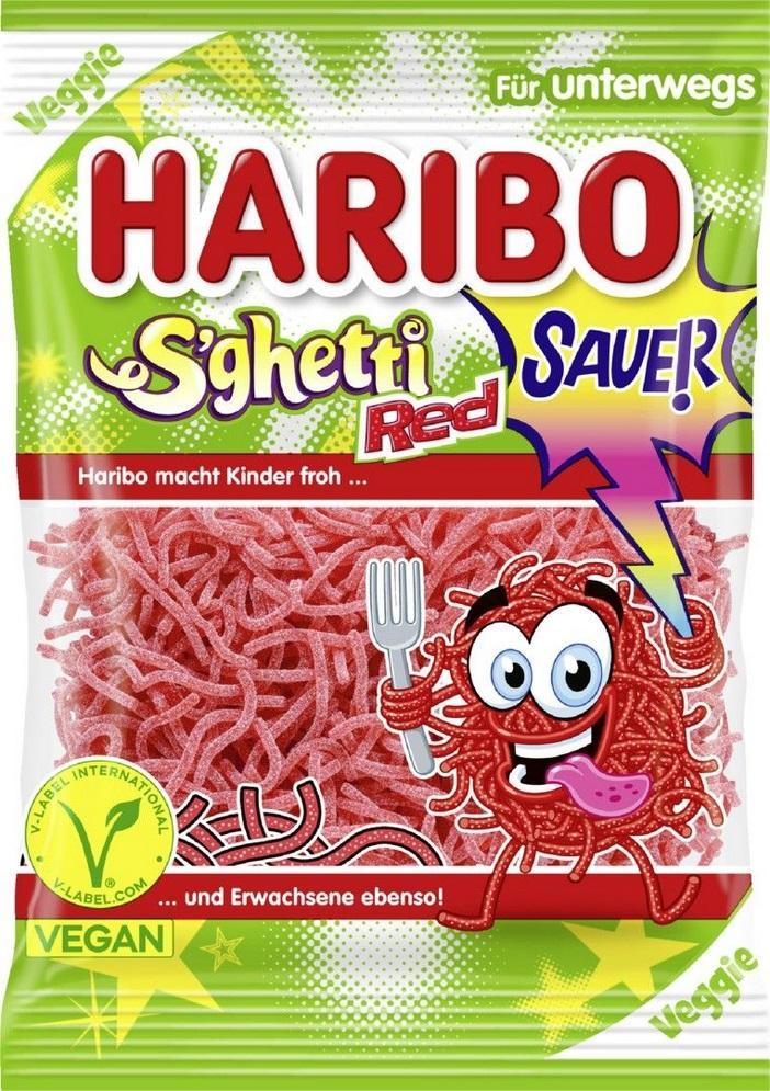 Haribo Spaghetti Red Sauer - 85g Beutel