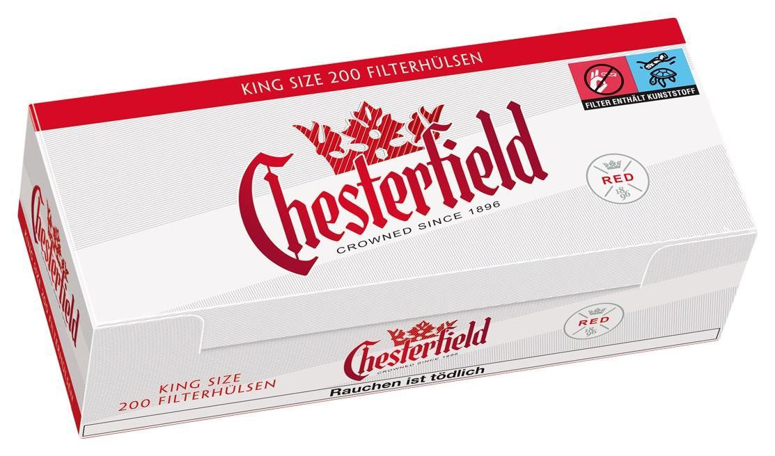 Chesterfield Red Hülsen - 5 x 200 Stück