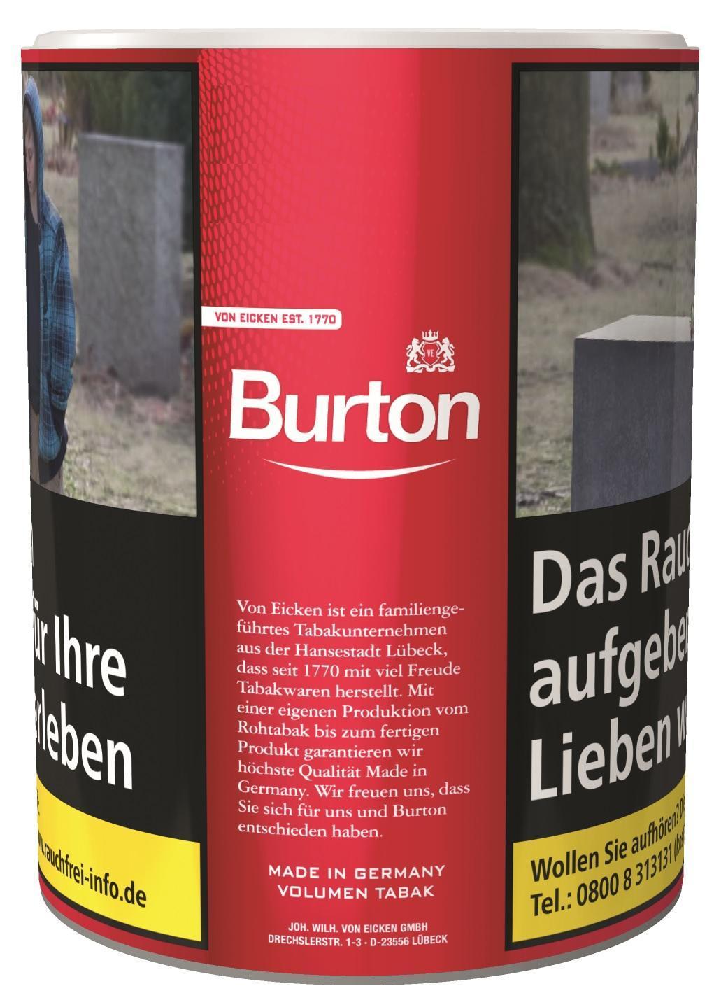 Burton Full Flavor Red Tabak - 65g Dose