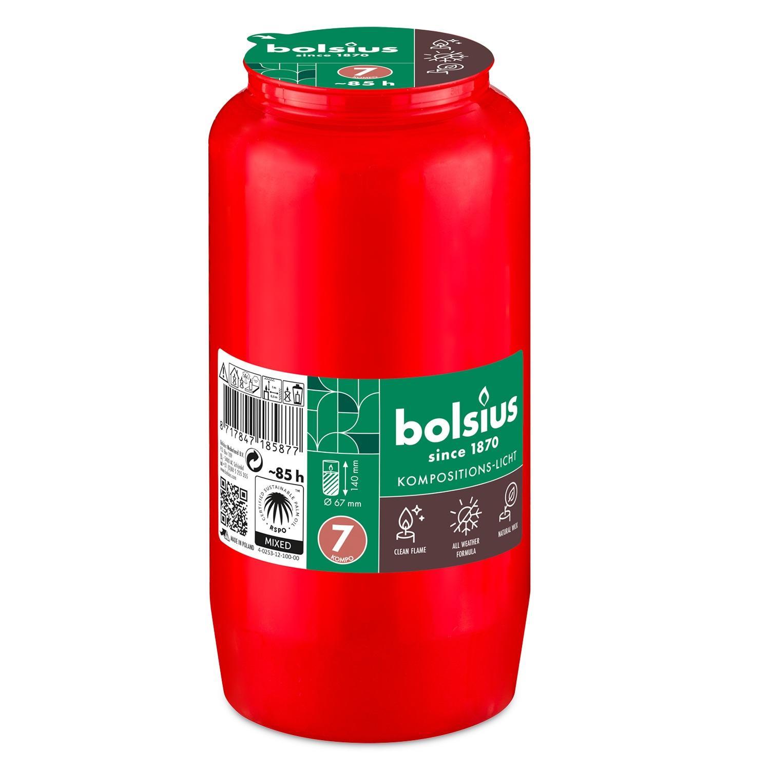 Grablicht / Öl-Licht Kerze Rot