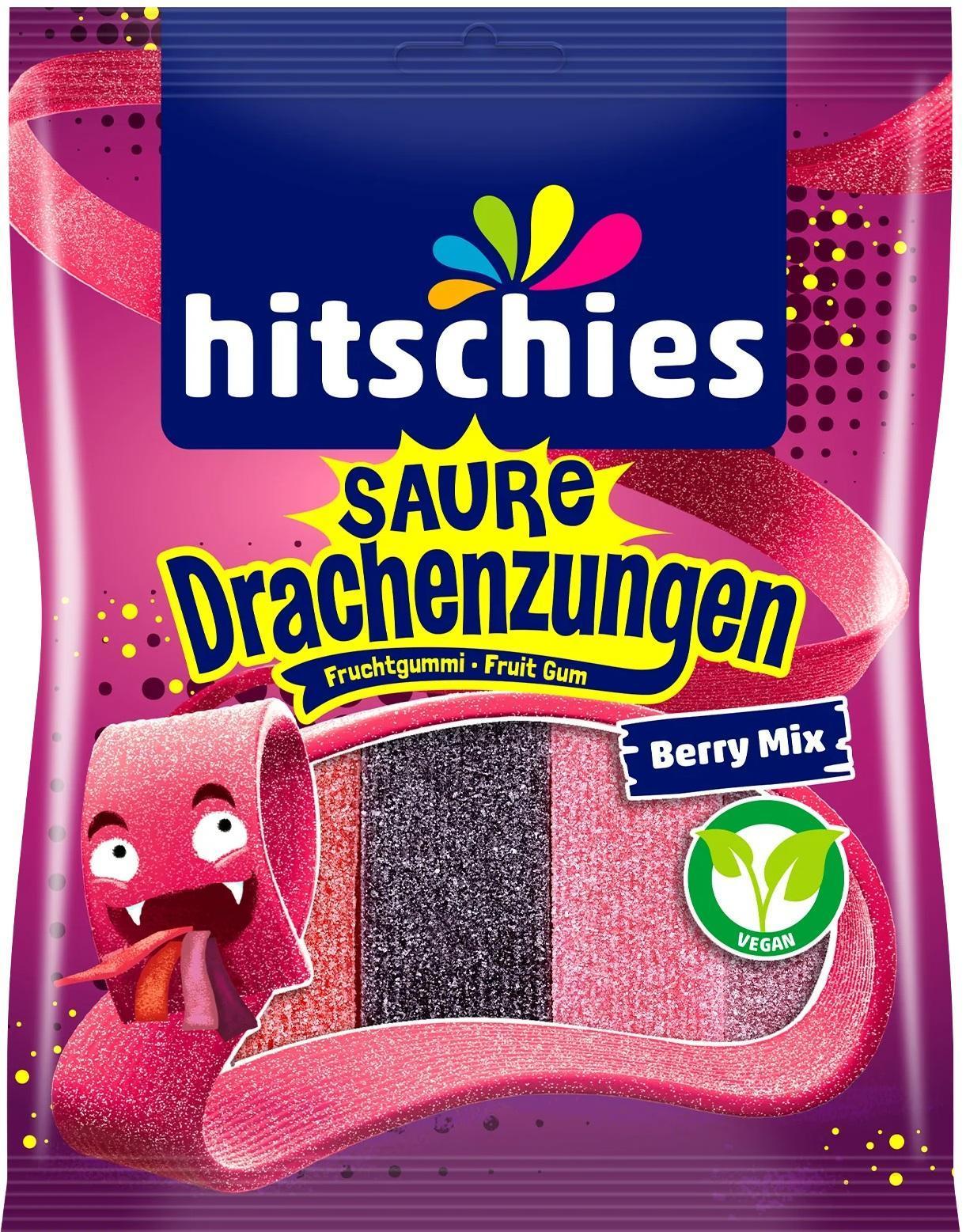 Hitschies Saure Drachenzungen Berry - 125g Beutel