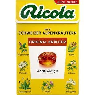 Ricola Kräuter Original ohne Zucker - 10 x 50g Packung