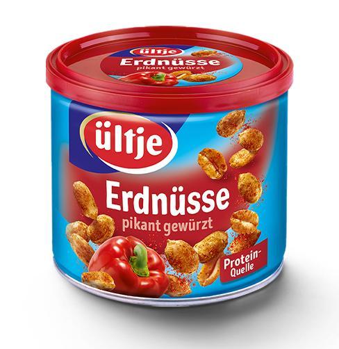 Ültje Erdnüsse Pikant ohne Fett geröstet 1 x 180g Dose