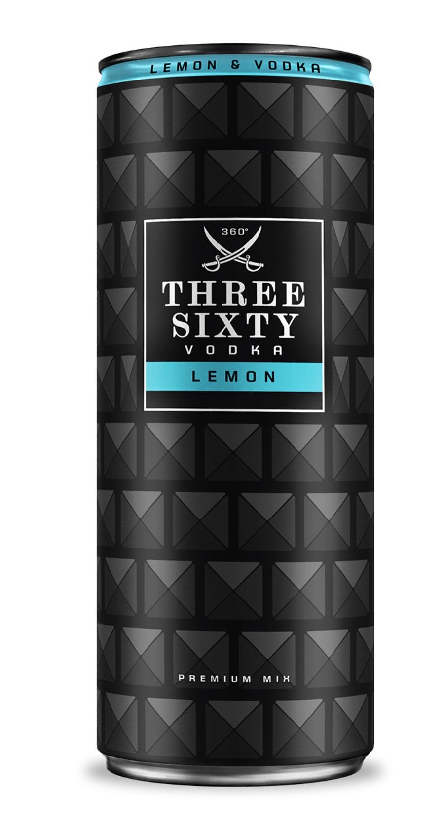 Three Sixty Vodka Lemon 10% 12 x 0,33l DPG Dosen