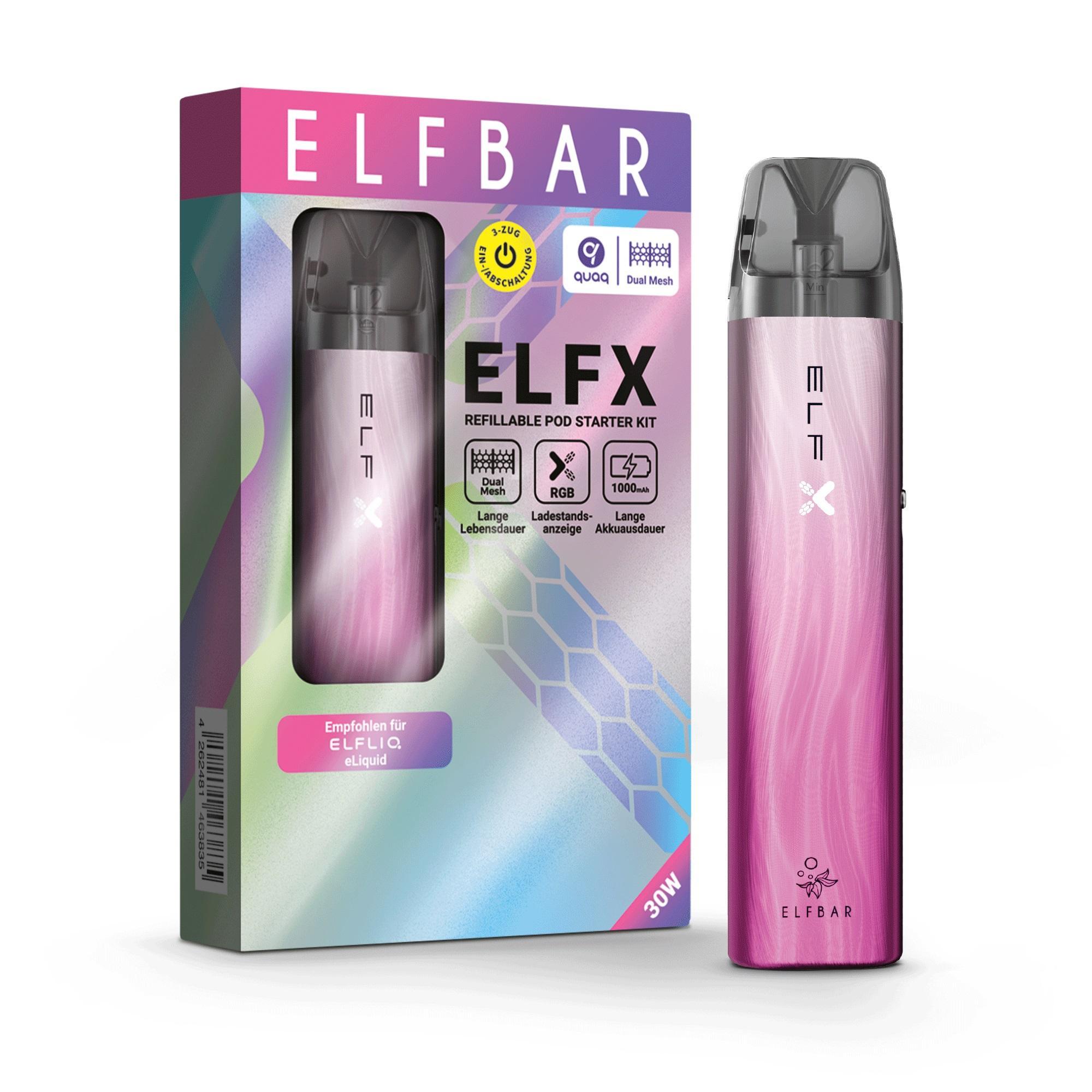 ElfBar ELFX Device Kit Silver Pink