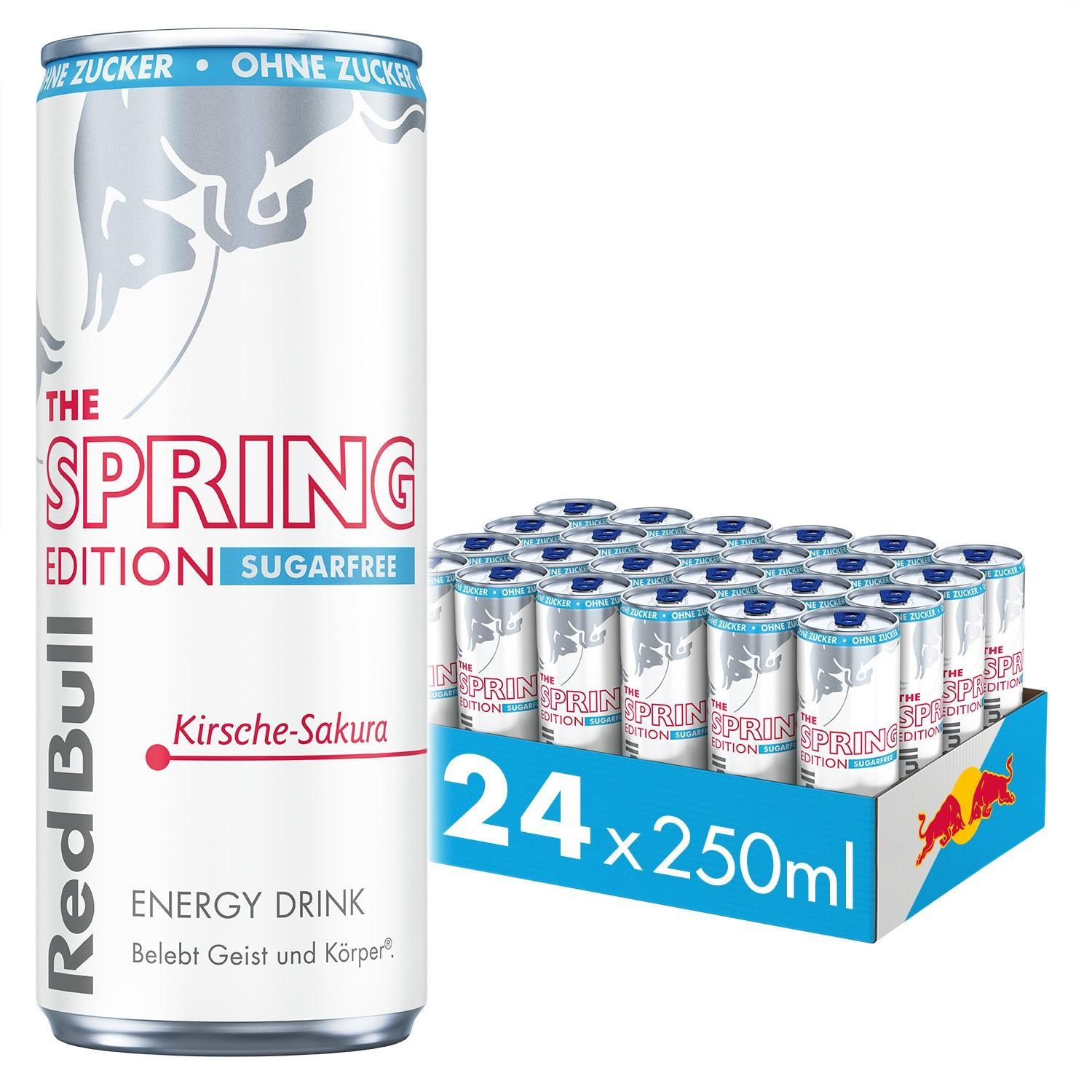 Red Bull Spring Edition Kirsche Sakura Sugarfree (ohne Zucker) - 24x0,25l Dose