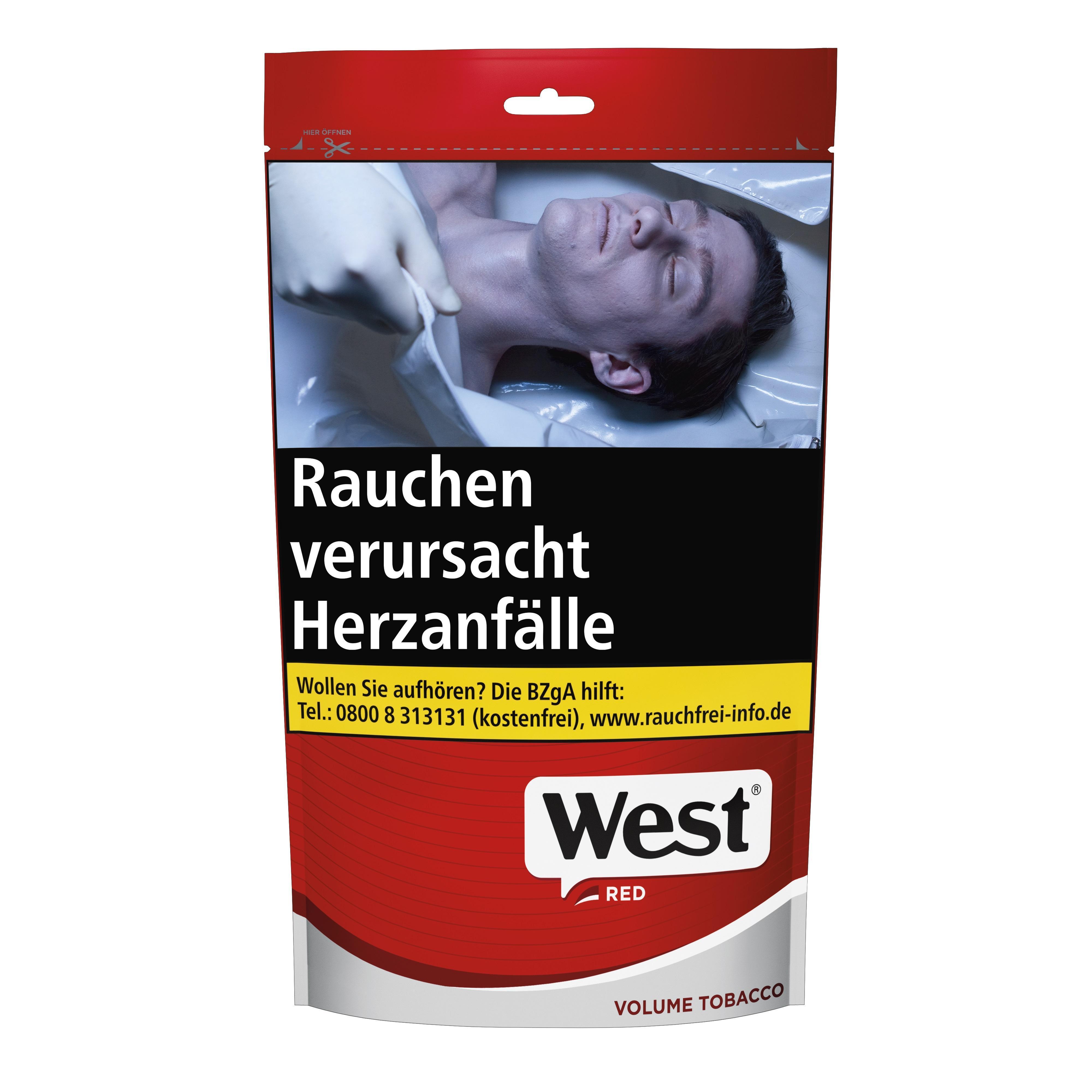West Red Volumen Tobacco Zip Bag - 95g á 29,95 EUR
