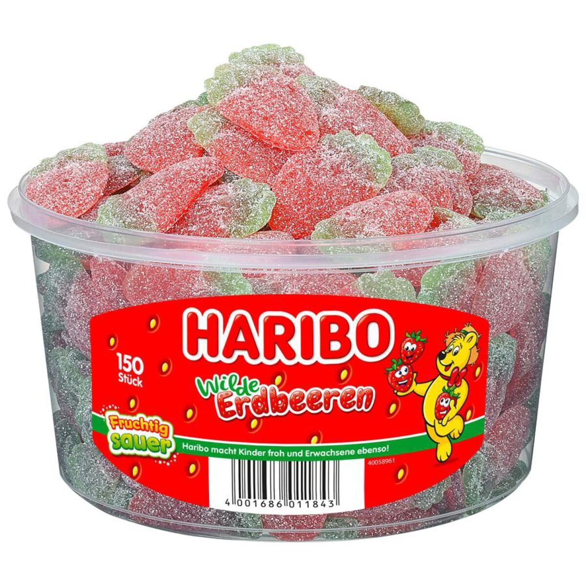 Haribo Wilde Erdbeeren - 150 Stück in der Dose