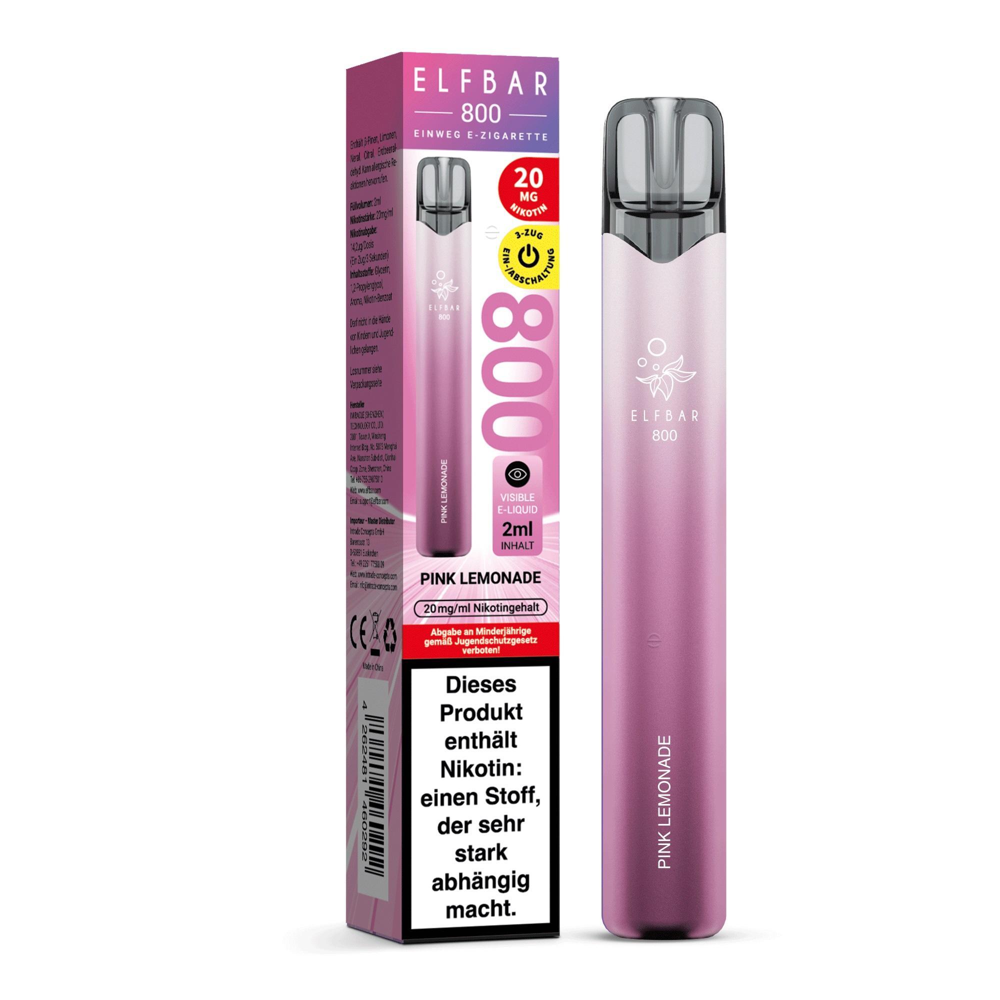 ElfBar 800 Pink Lemonade 20mg - 1 x 10 Stück