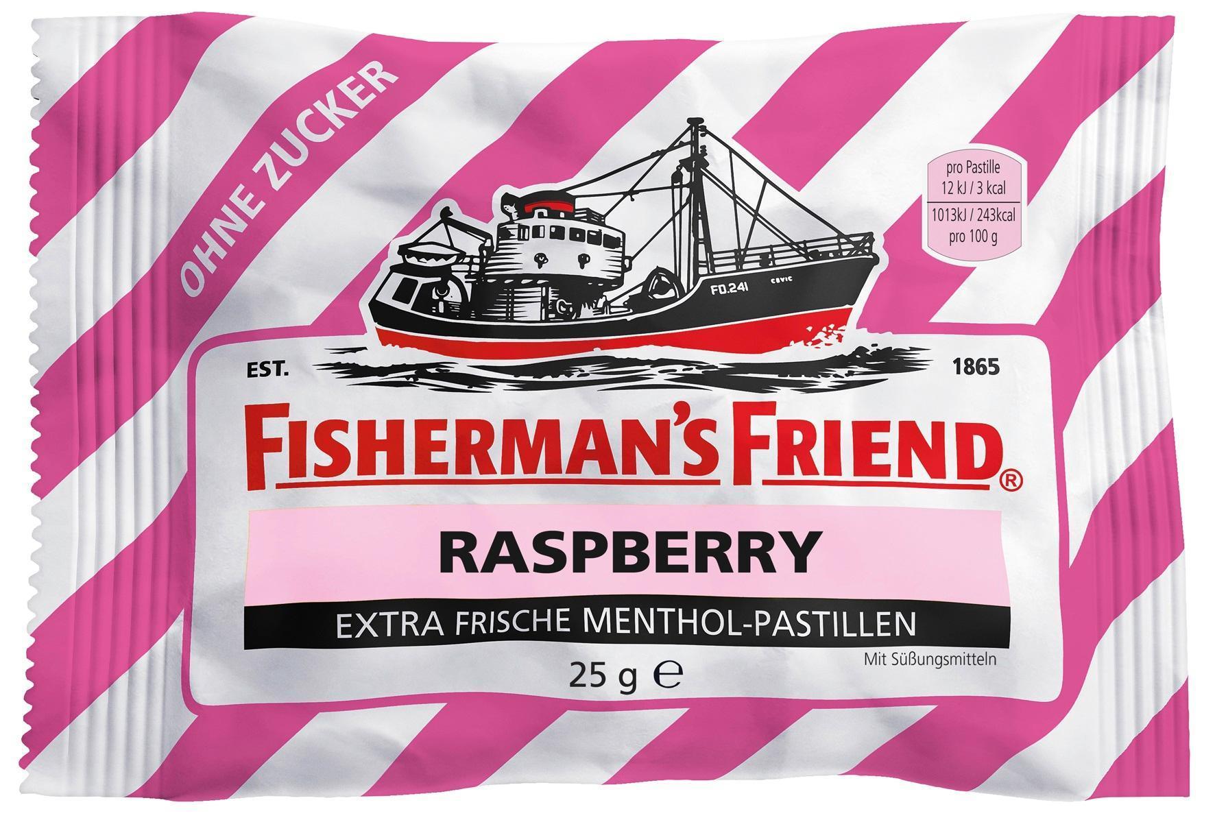 Fisherman's Raspberry ohne Zuckerzusatz - 24 x 25g Packung