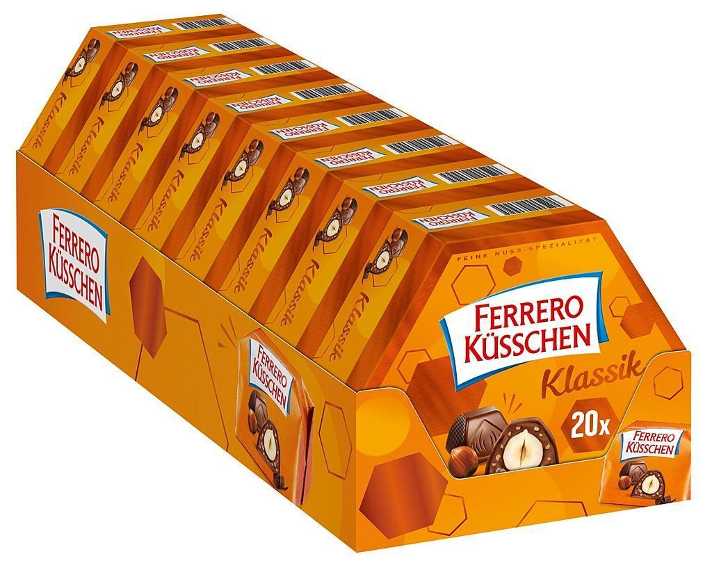 Ferrero Küsschen 178g Packung, Knusprige Haselnuss Pralinen mit feiner Schokolade