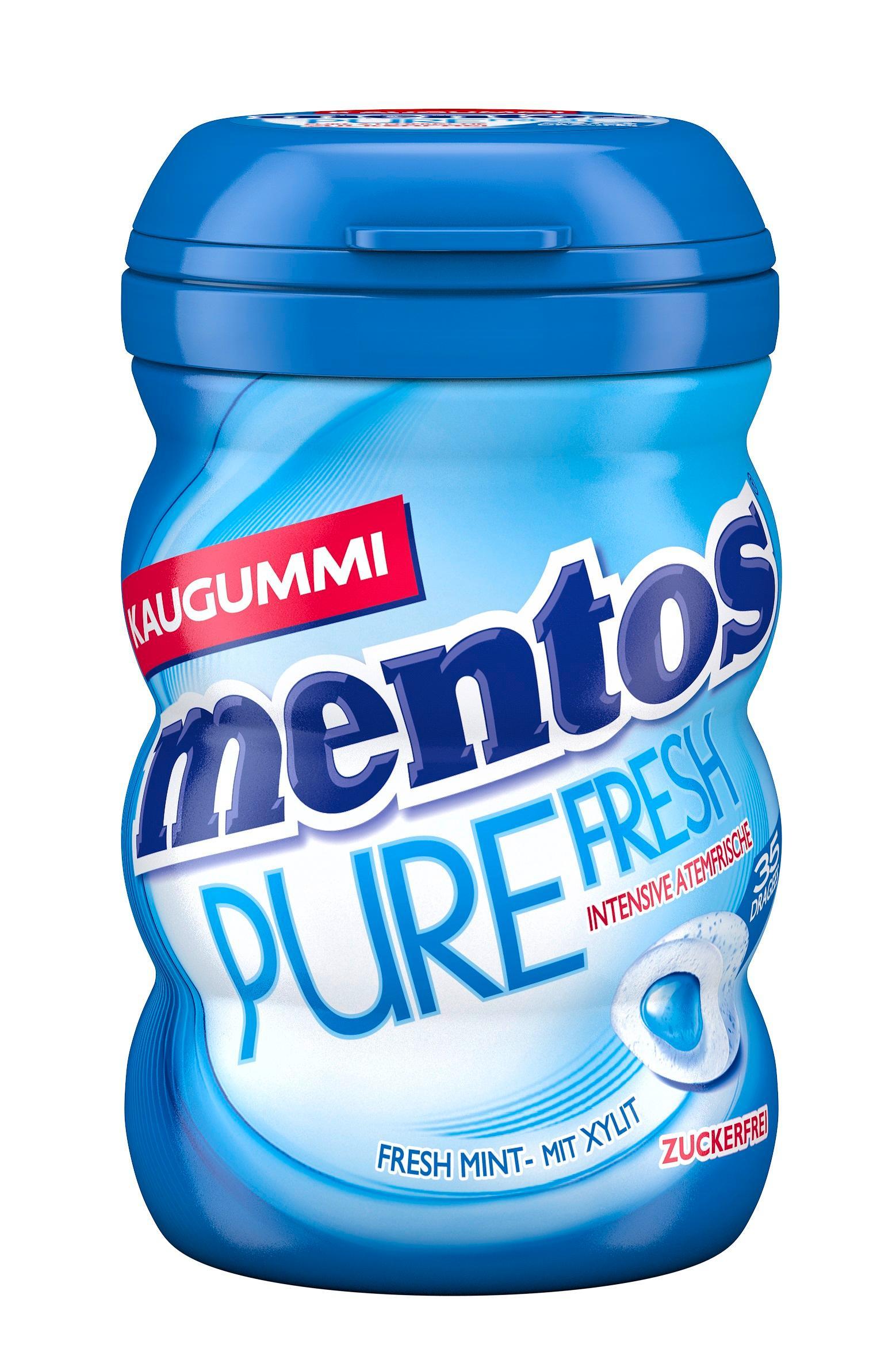 Mentos Kaugummi Pure Fresh Mint - 6 Dosen, je 35 Kaugummis