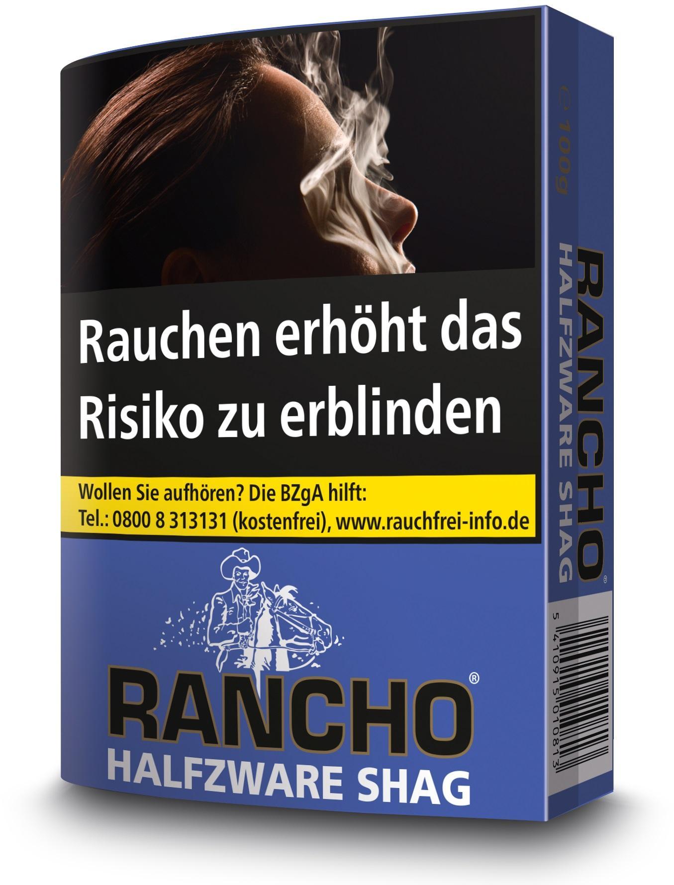 Rancho Halfzware 5 x 100g á 15,30 EUR - harmonischer Feinschnitt-Tabak im Pouch