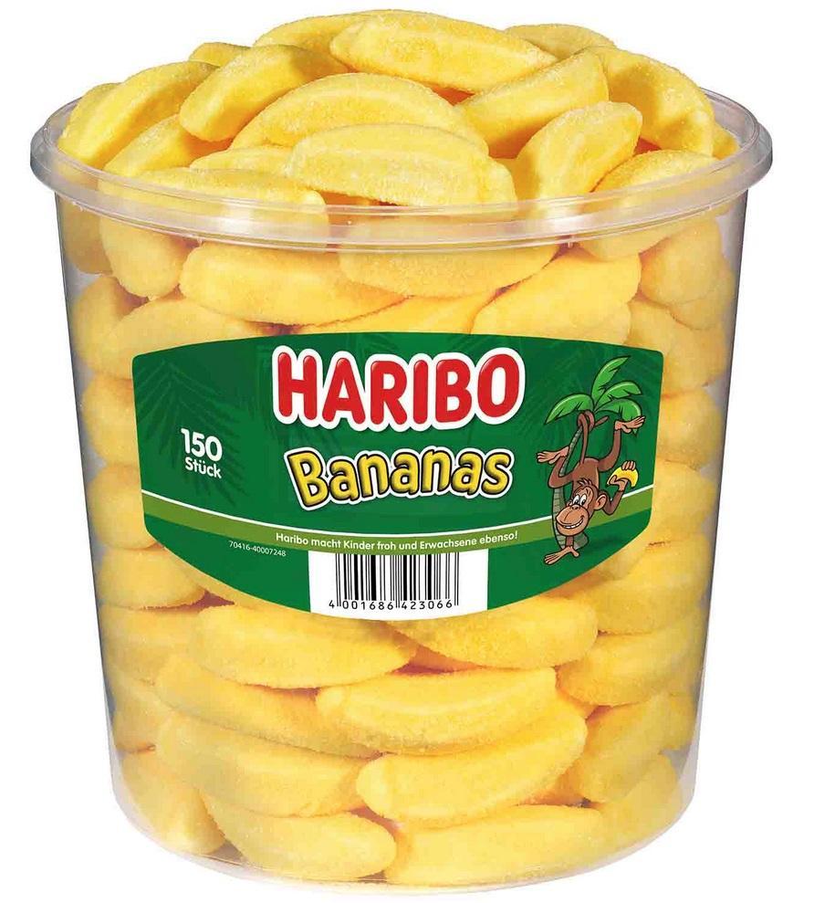 Haribo Bananas - 150 Stück in der Dose