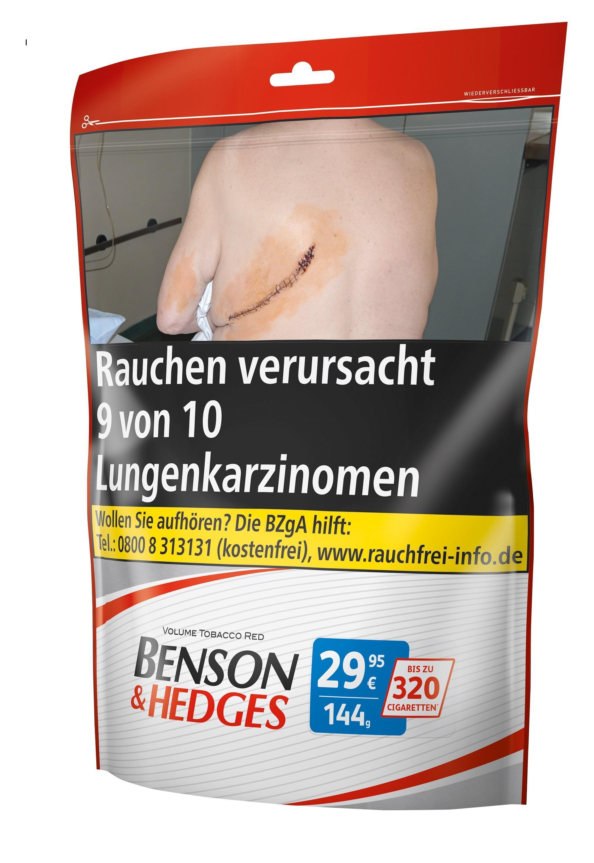 Benson & Hedges Red Volumentabak - 135g Zip Beutel