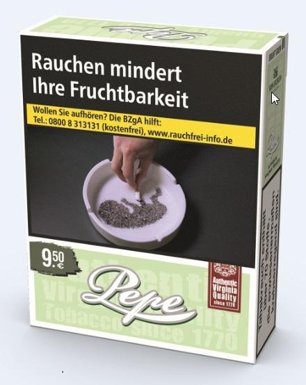 Pepe Bright Green XL Big Box 9,50 - 8 x 25 Zigaretten