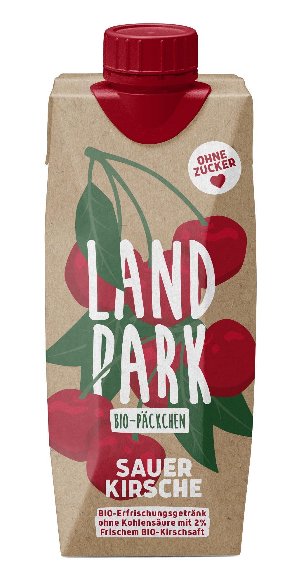 Landpark Bio-Päckchen Sauerkirsch - 12x0,5l Tetra Pak