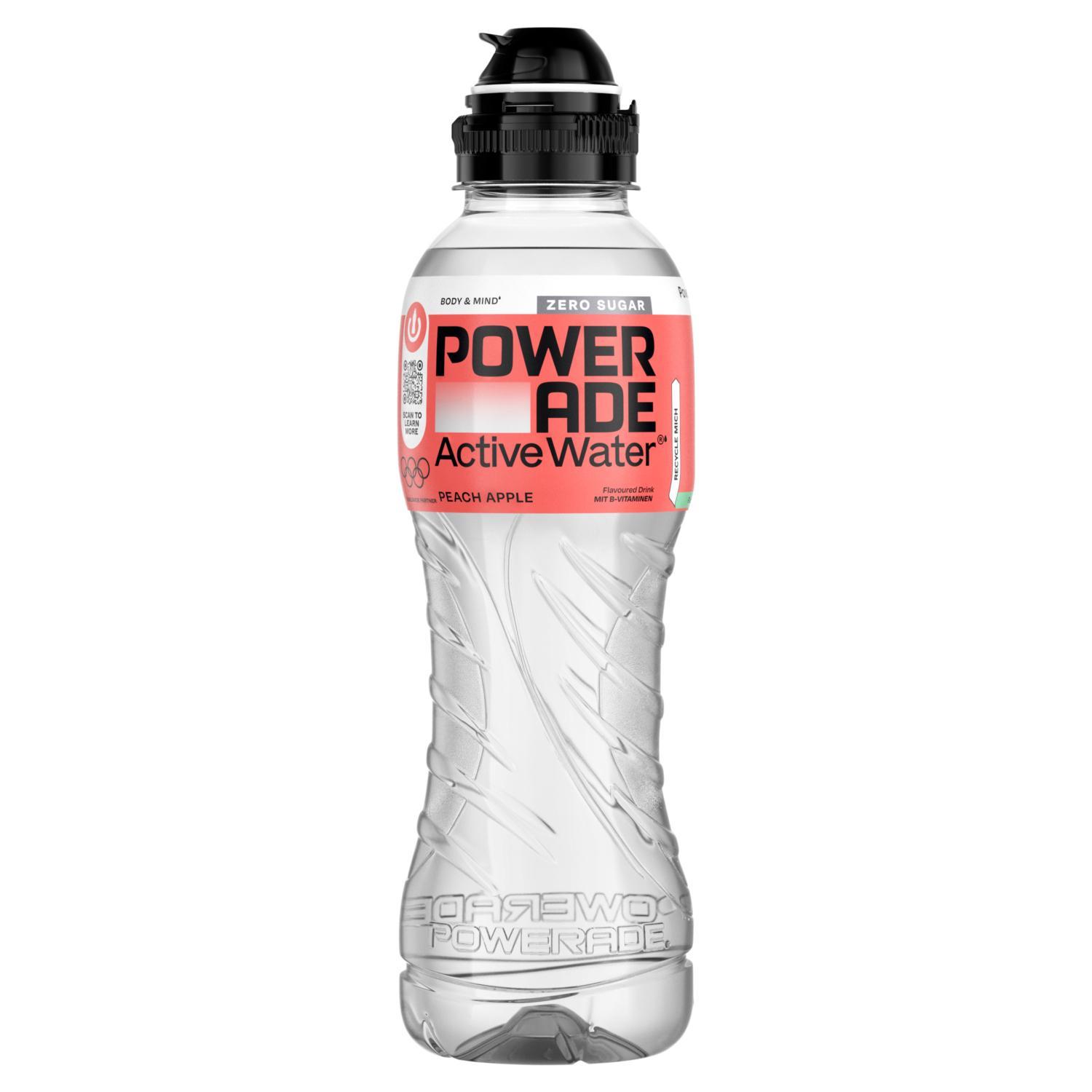 Powerade Active Water Pfirsich Apfel - 12 x 0,5l Flasche