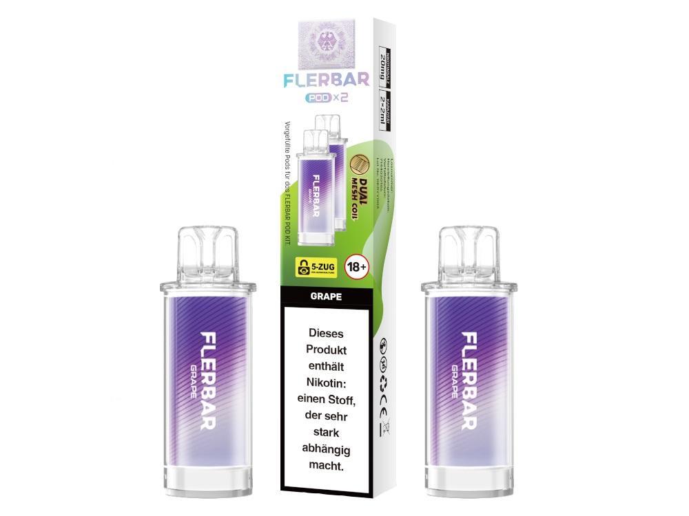 Flerbar Pod Grape 20 mg Pods - 10x2 Stück