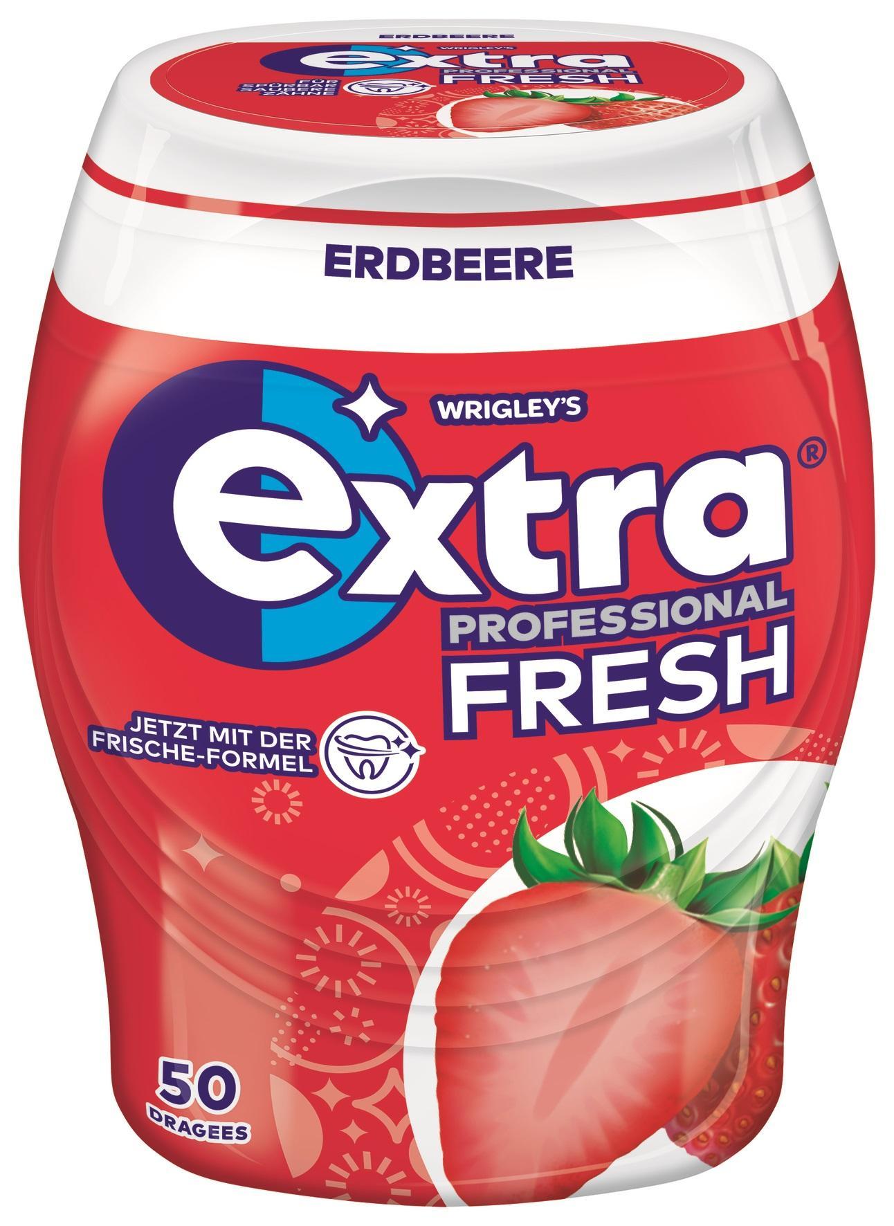 Wrigleys Extra Professional Fresh Erdbeere - 12 x 50 Stück Dose