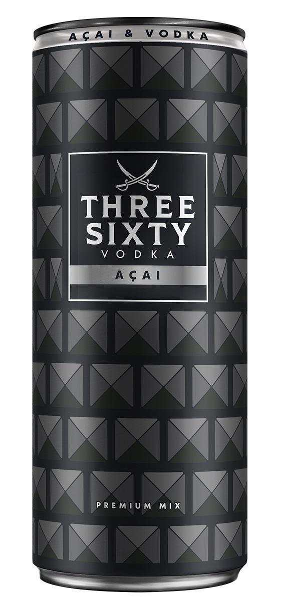 Three Sixty Vodka Energy Acai 10% Vol. - 12×0,33l Dose