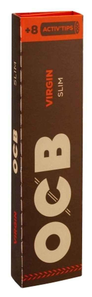 OCB Unbleached Slim Virgin+ 8 ActivTips 7mm