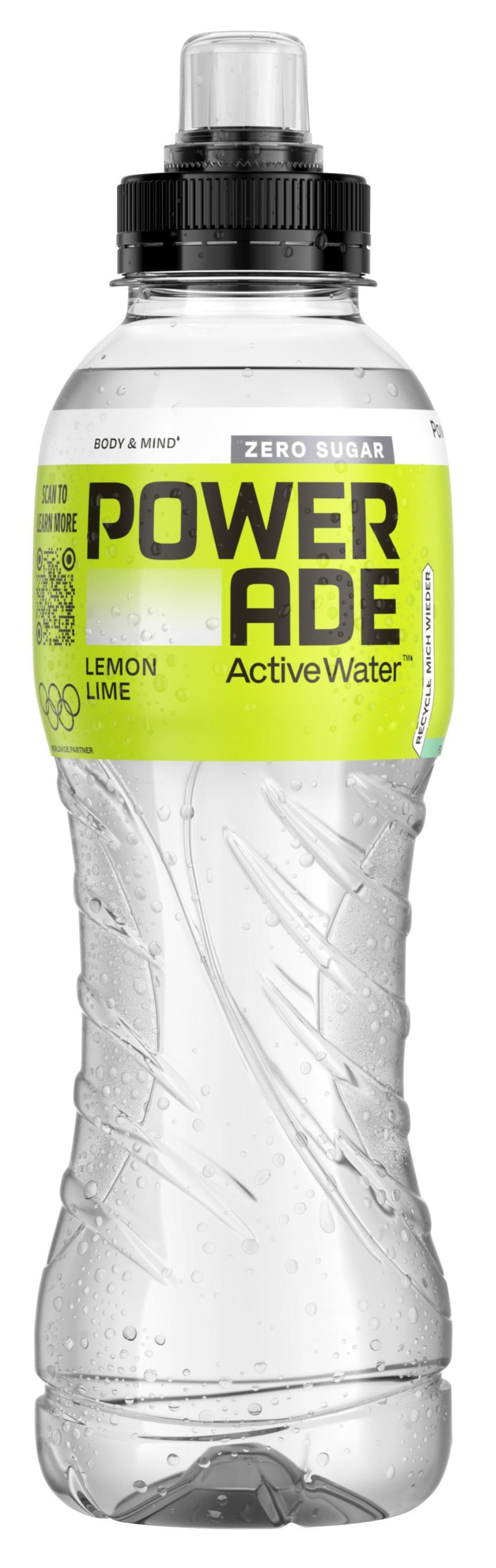 Powerade Active Water Zitrone Limette - 12 x 0,5l Flasche