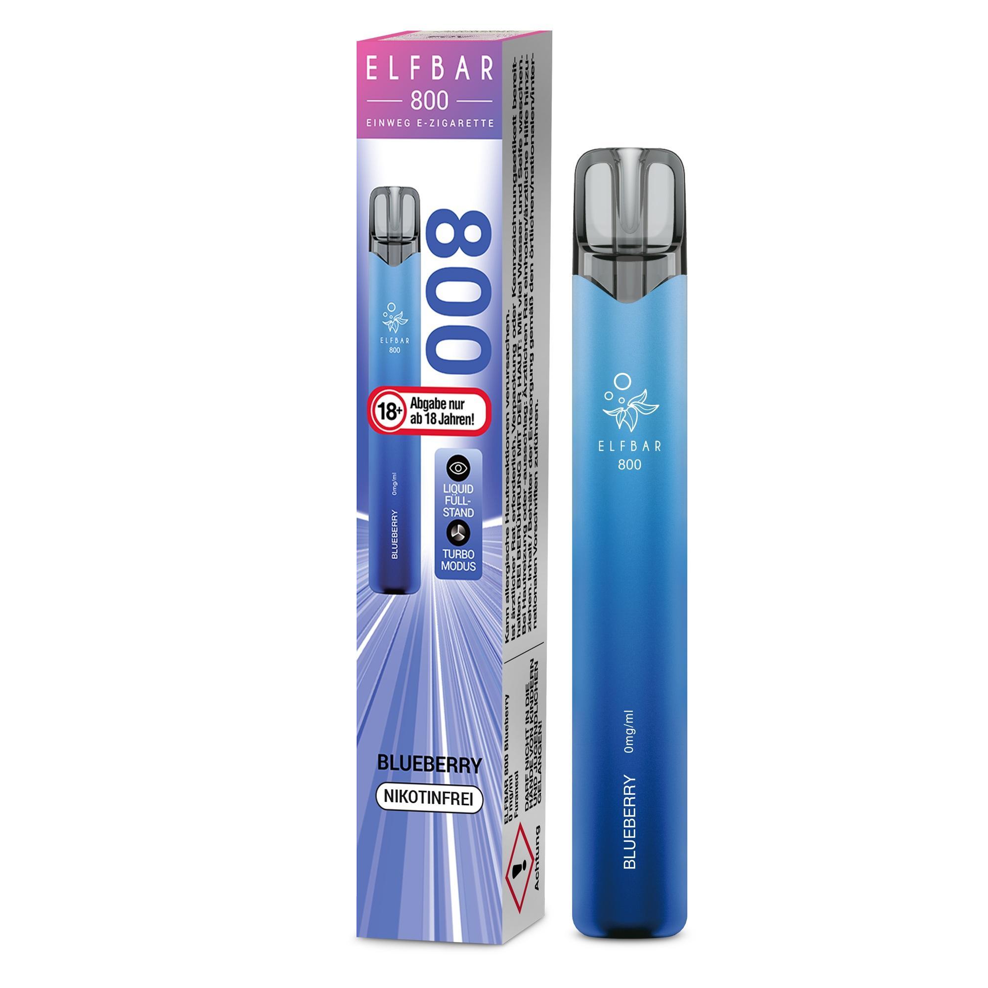 ElfBar 800 Blueberry 0mg - 1 x 10 Stück