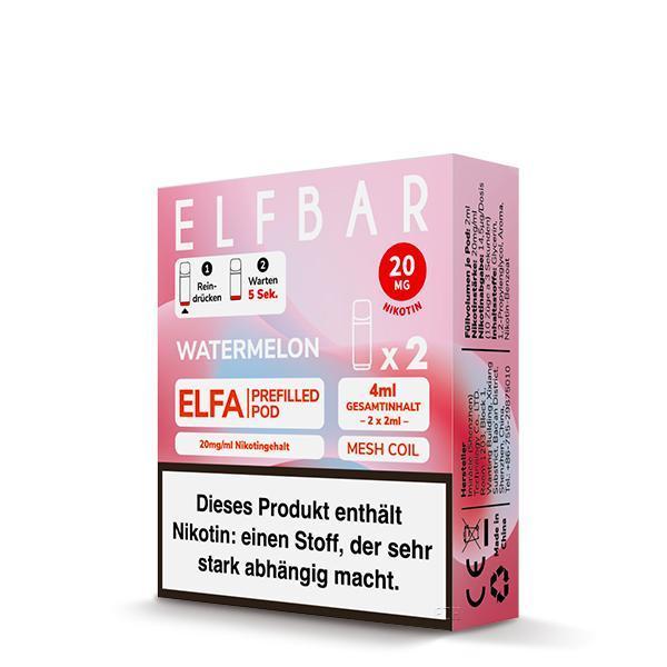 ElfBar ELFA Pods Watermelon 20mg - 10 x 2er Pack Wassermelone Pods
